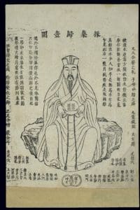 Daoistyczna wewnętrzna alchemia. Drzeworyt chiński. 